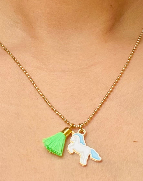 Handmade Gold dipped Unicorn Necklace